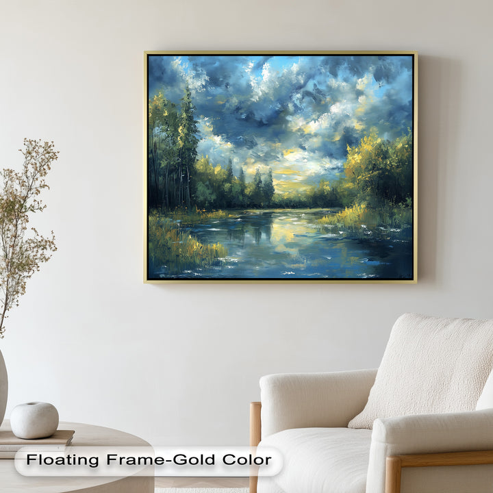 Forest River – Nature Oil Painting
