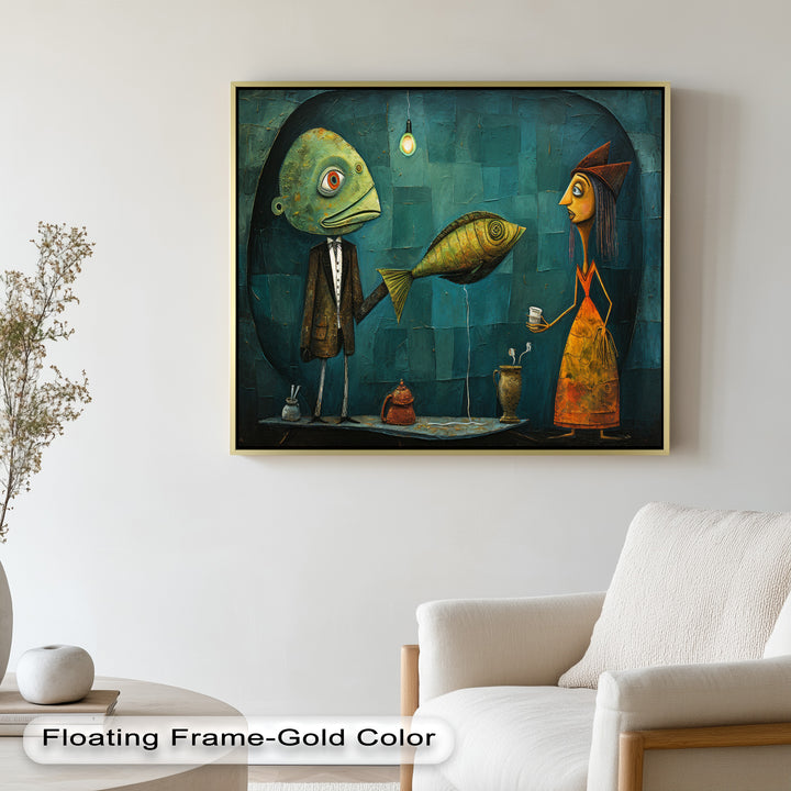 The Offering – Surreal Tea Exchange Picasso Oil Painting