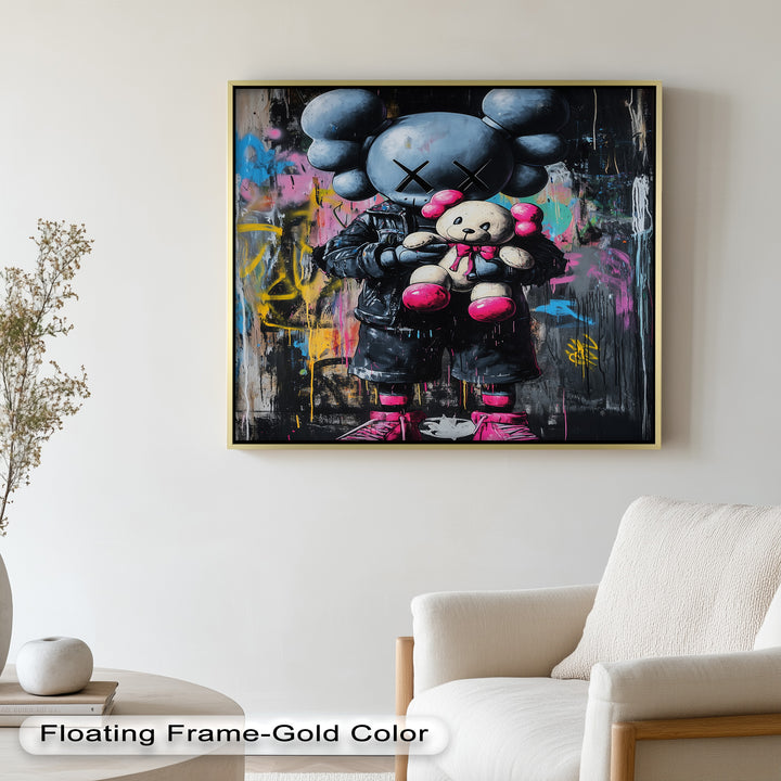 Embrace the Chaos – KAWS Oil Painting