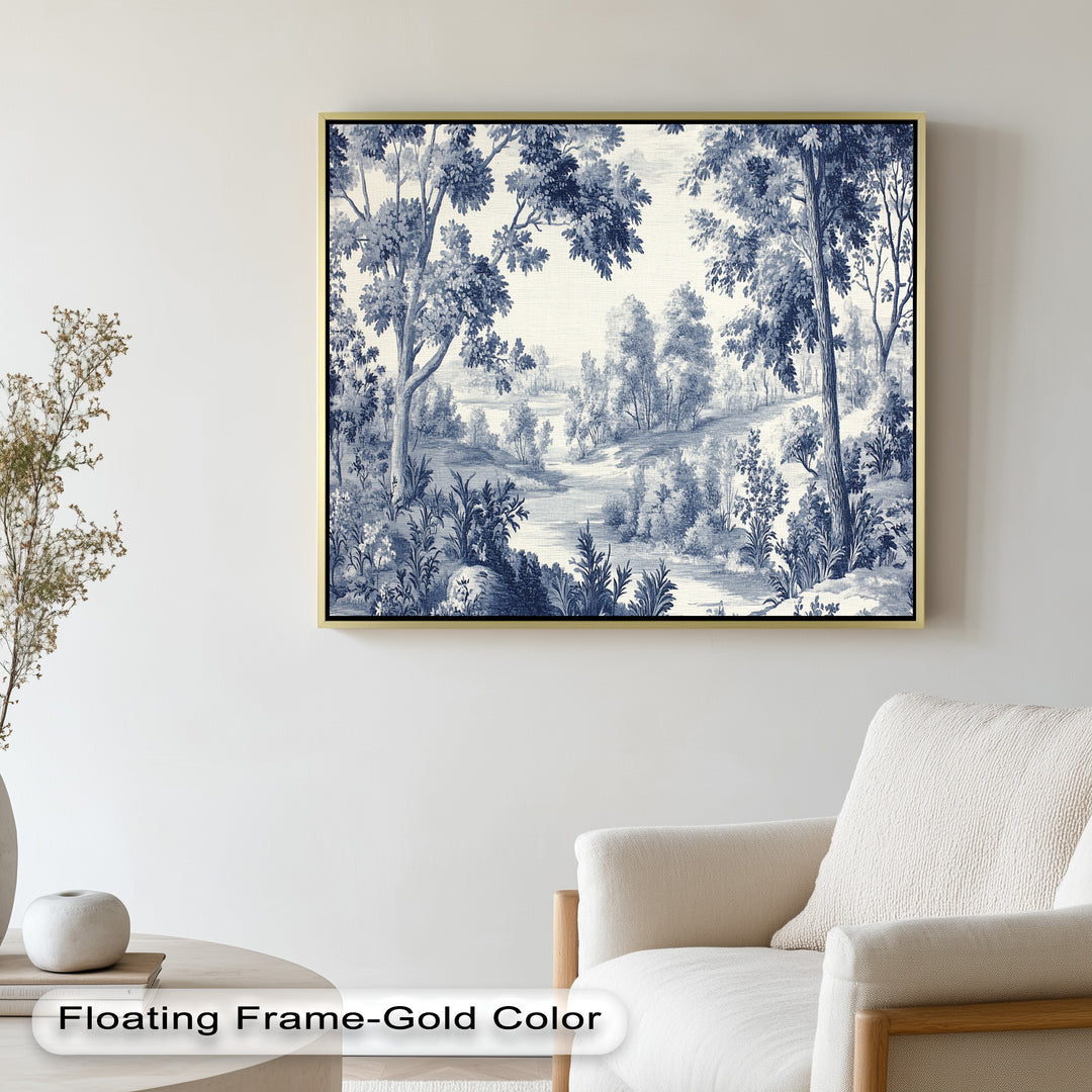 Monochrome Forest Wall Art – Classic Landscape Oil Painting