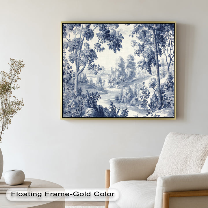 Monochrome Forest Wall Art – Classic Landscape Oil Painting