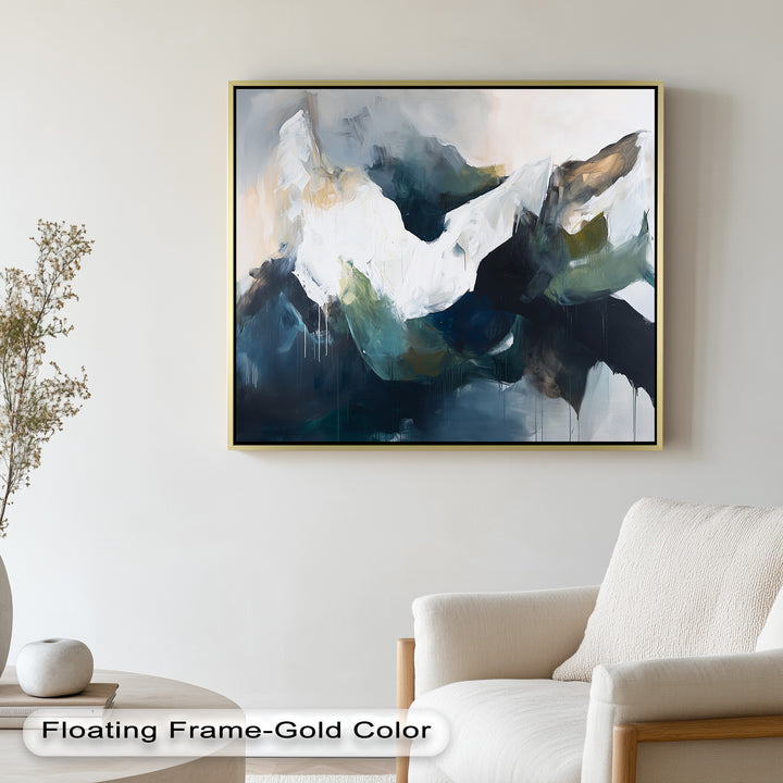 Eclipsed Range – Bold Mountain Shadows Abstract Oil Painting