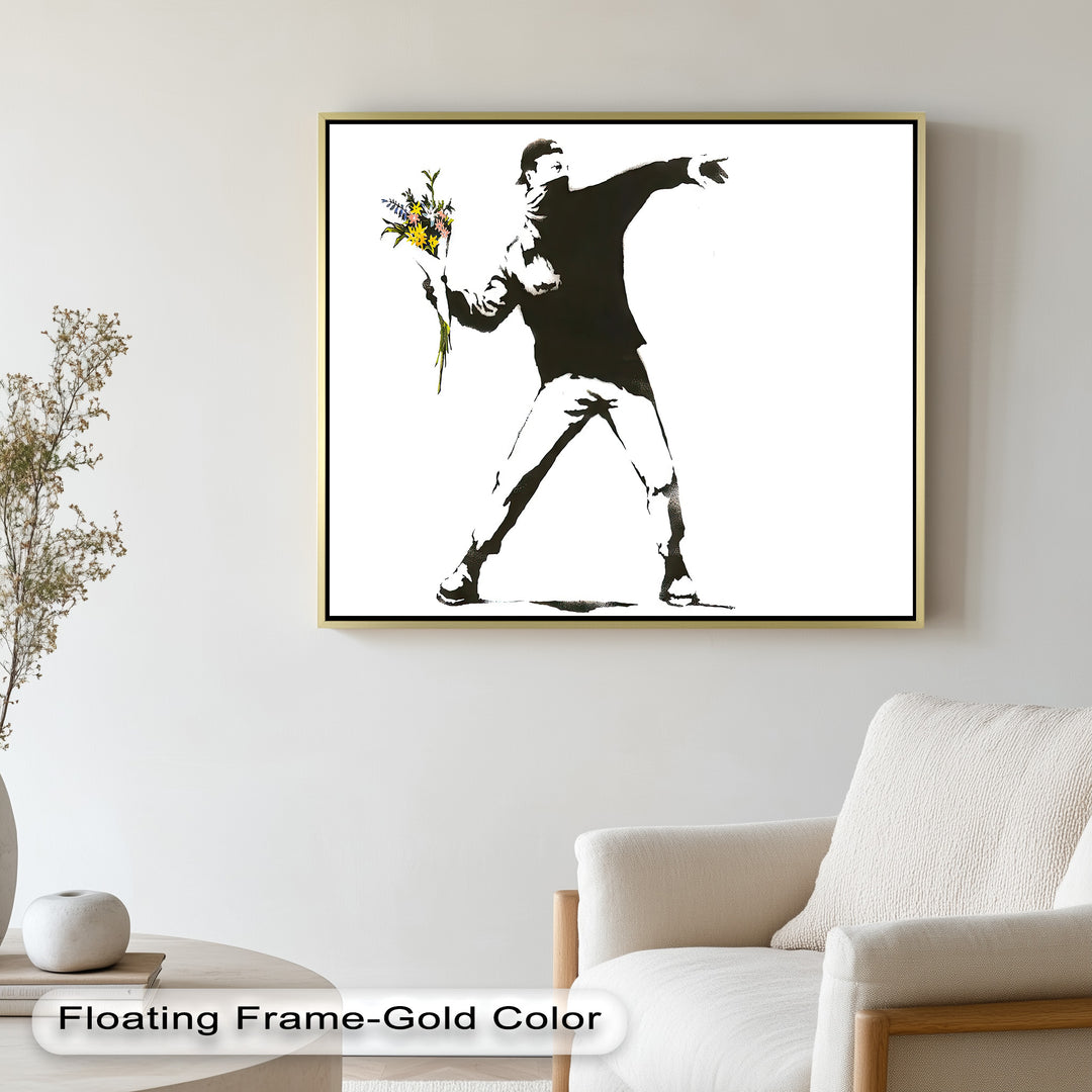 Flower Thrower – Iconic Protest Banksy Oil Painting