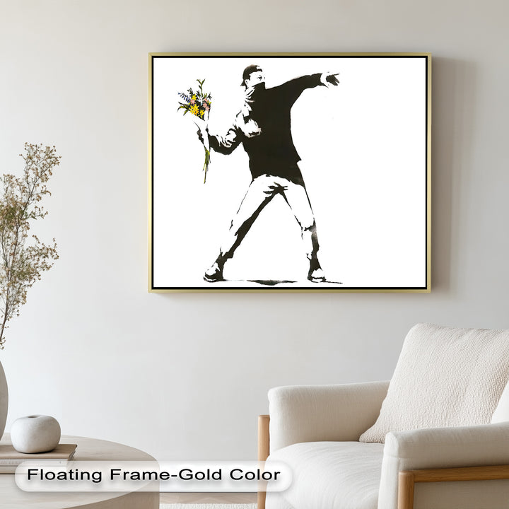 Flower Thrower – Iconic Protest Banksy Oil Painting