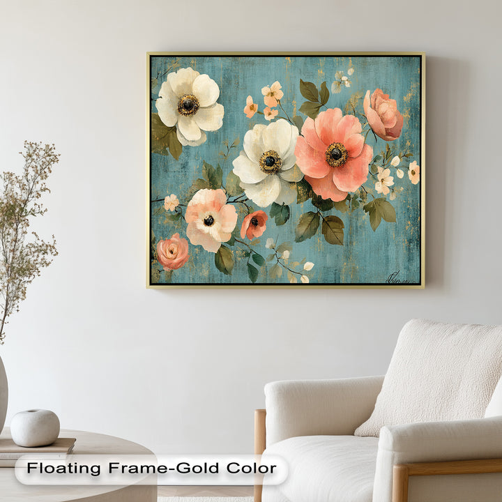 Vintage Bloom – Elegant Floral Oil Painting
