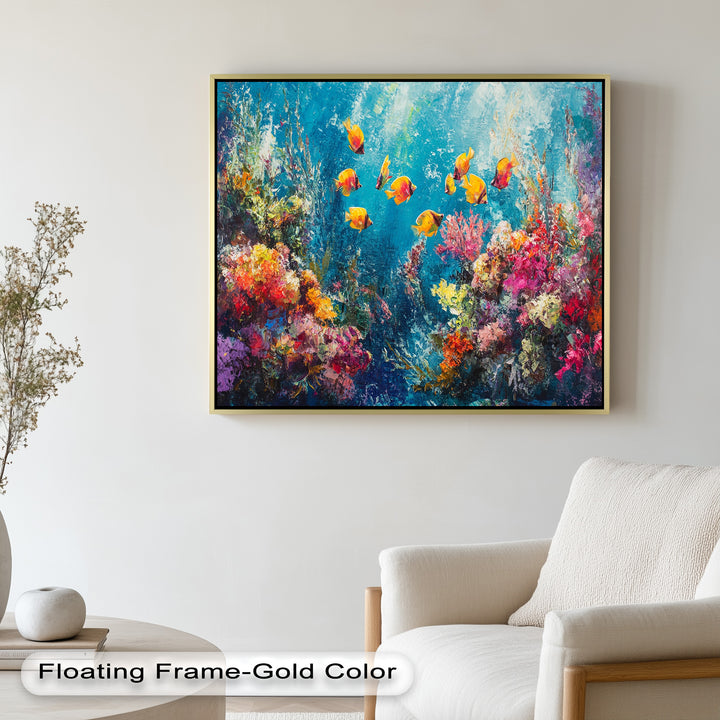 Coral Reef with Tropical Fish – Animal Oil Painting
