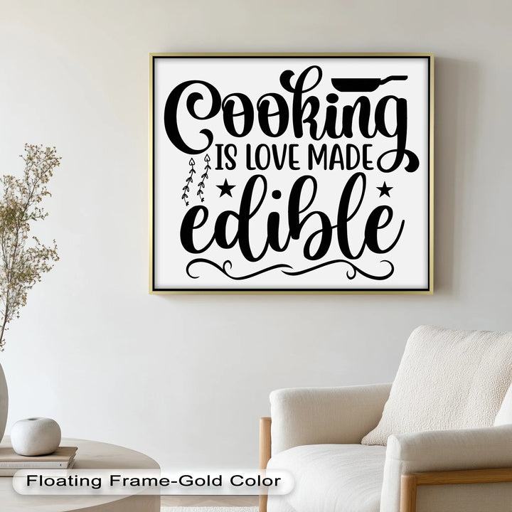 Cooking Is Love Made Edible – Framed Oil Painting - MyPhotoStation