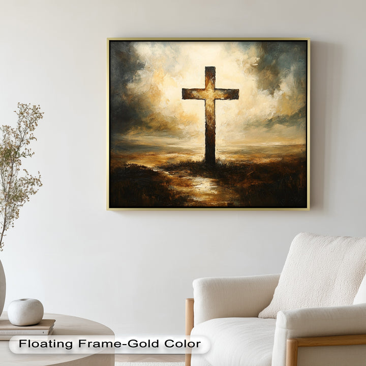 Licht der Erlösung – Christliches Kreuz Ölgemälde