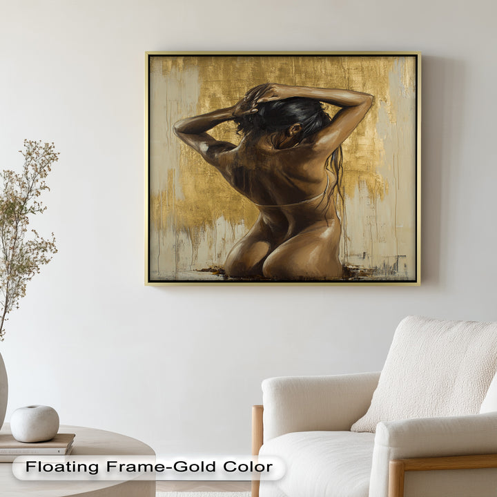 Golden Silence – Contemporary Figurative Nude Oil Painting