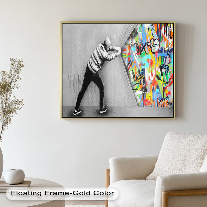 Unveiling the Chaos – Banksy Oil Painting