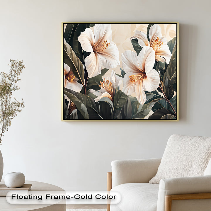 White Hibiscus – Botanical Oil Painting
