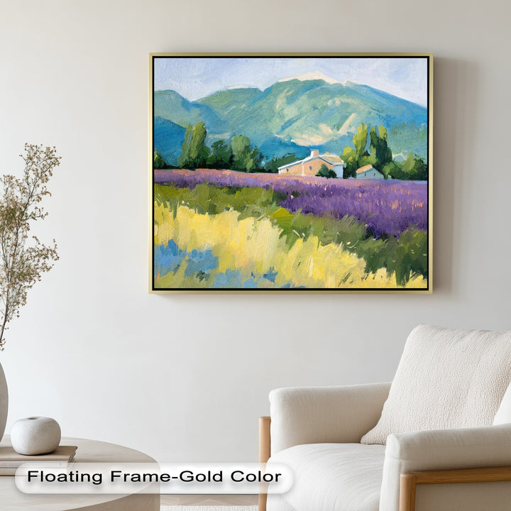 Lavender Fields in Provence – Impressionist Landscape Oil Painting