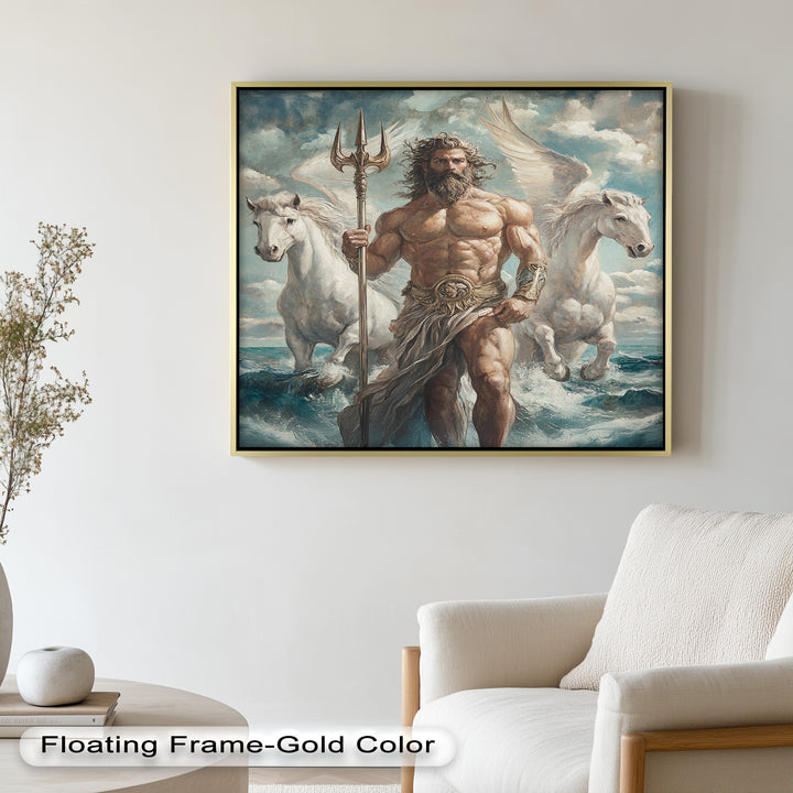 Lord of the Waves – Mythic Sea God Oil Painting