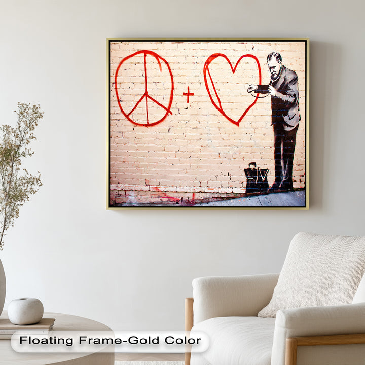 Peace + Love Equation – Banksy Oil Painting