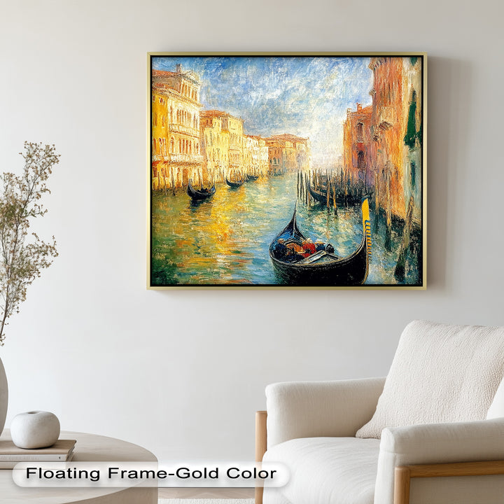 Venice Gondola Scene - Impressionist Oil Painting