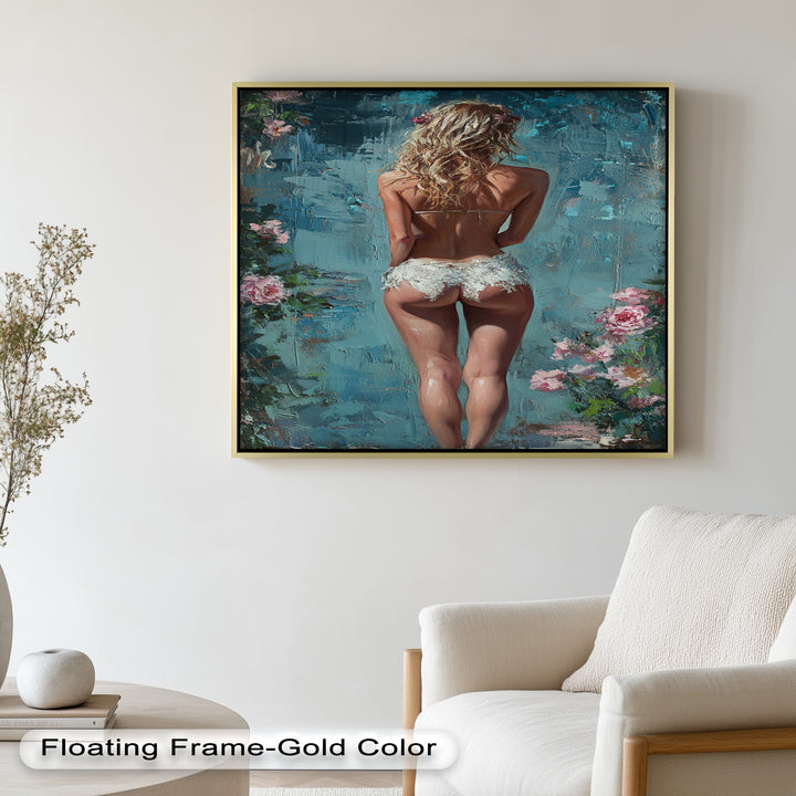 Garden Muse – Romantic Floral Nude Oil Painting