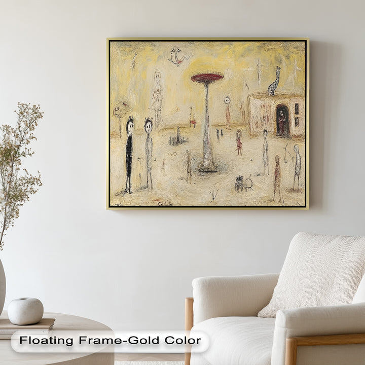 Whispers of the Playground – Dreamlike Surrealist Oil Painting