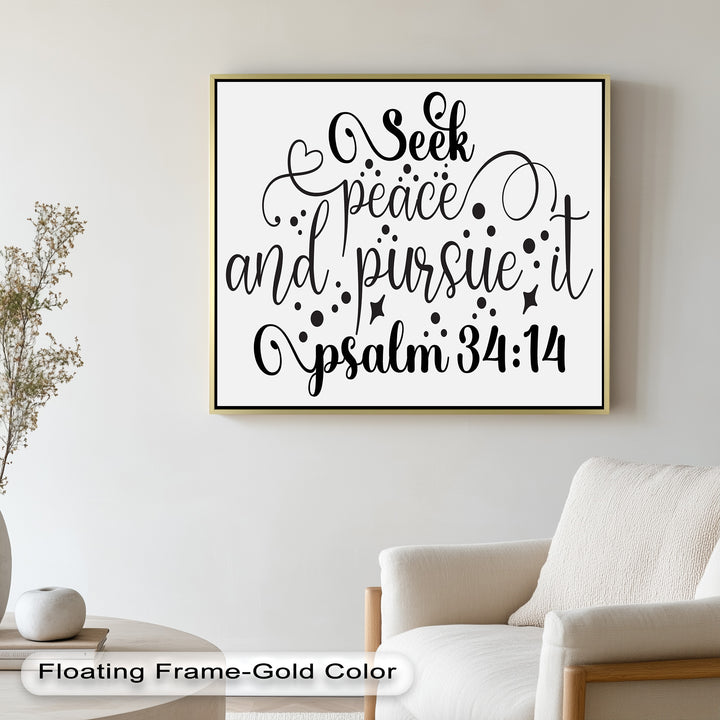 Seek Peace and Pursue It – Psalm 34:14 Bible Oil Paintings