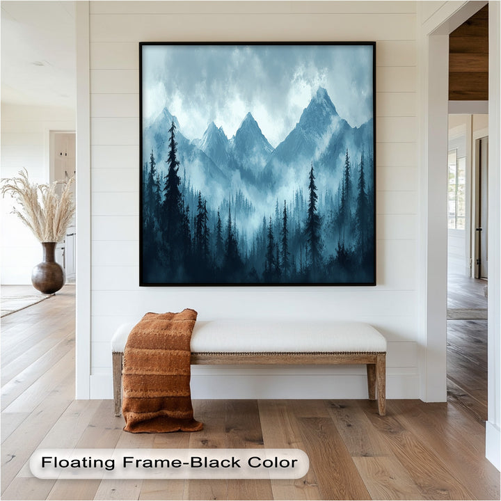 Misty Mountain Pines – Landscape Oil Paintings