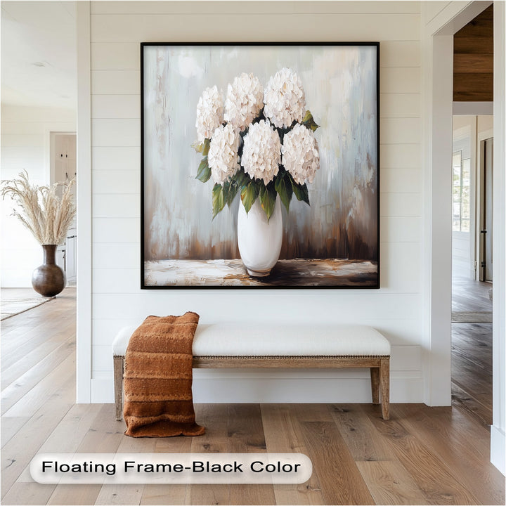 Ivory Bloom Elegance – Still Life Oil Paintings