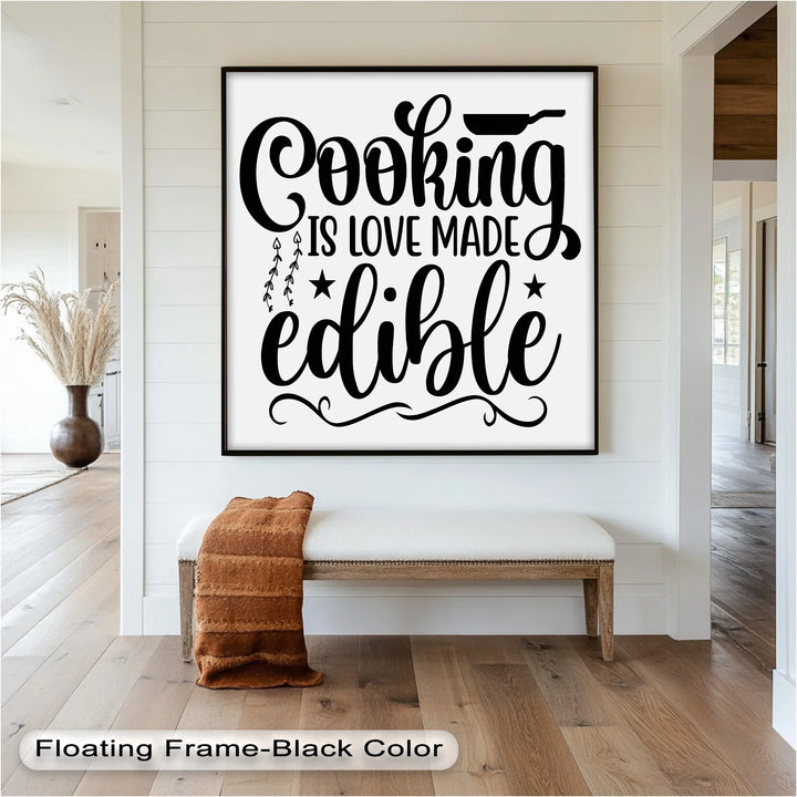 Cooking Is Love Made Edible – Framed Oil Painting - MyPhotoStation