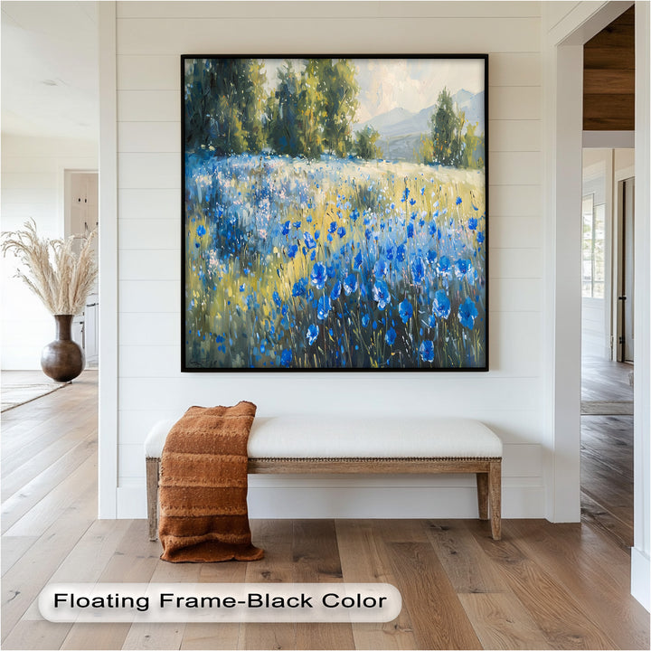 Nature's Harmony: Sea & Bloom – Captivating Oil Painting