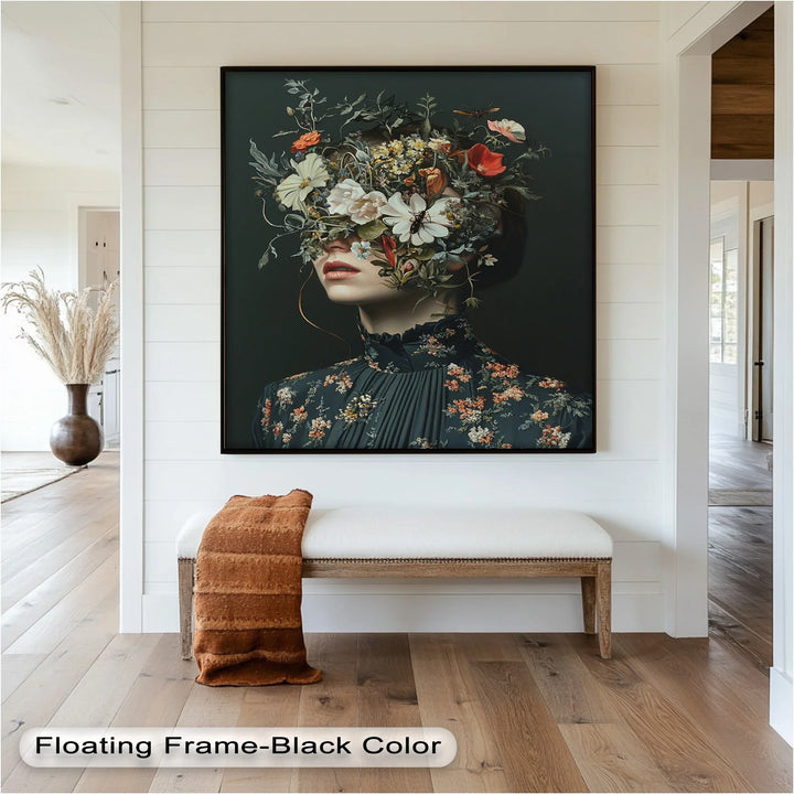 Floral Reverie – Surreal Botanical Portrait Oil Painting - MyPhotoStation