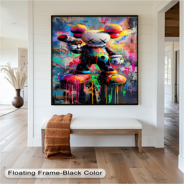 KAWS Street Blaster – Graffiti Pop Oil Painting