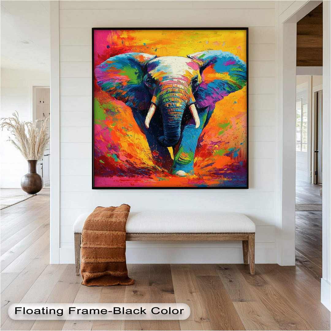 Color Explosion Elephant - Animal Oil Painting
