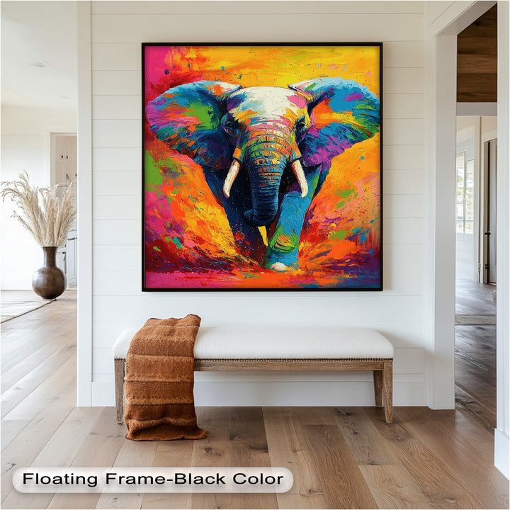Color Explosion Elephant - Animal Oil Painting