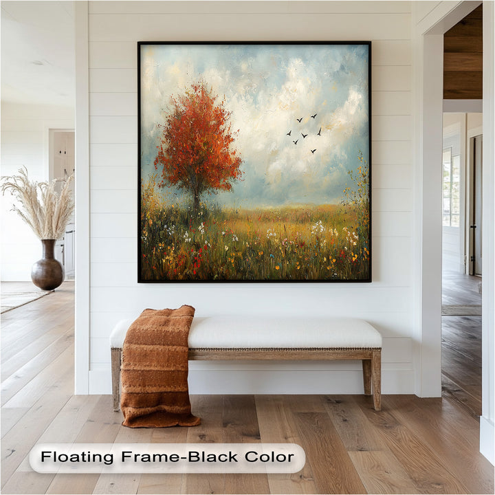 Autumn Serenity – Tree Landscape Oil Painting