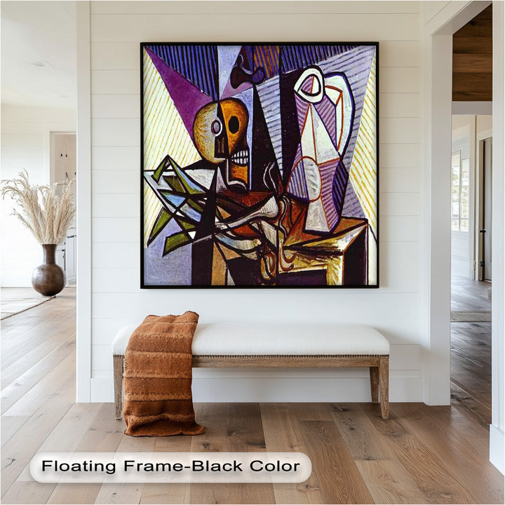 Still Life with Skull by Picasso – Symbolic Cubist Oil Painting