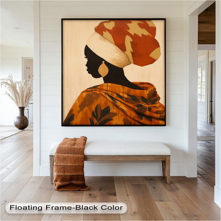 A powerful tribute to feminine grace and tradition, this portrait blends simplicity with symbolic detail for a refined visual statement.








