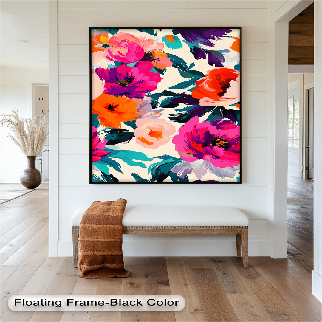 Bold Boho Bloom – Fauvist Floral Explosion Oil Painting