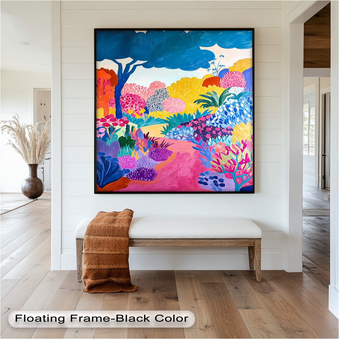 Dreamy Garden Path - Modern Oil Painting