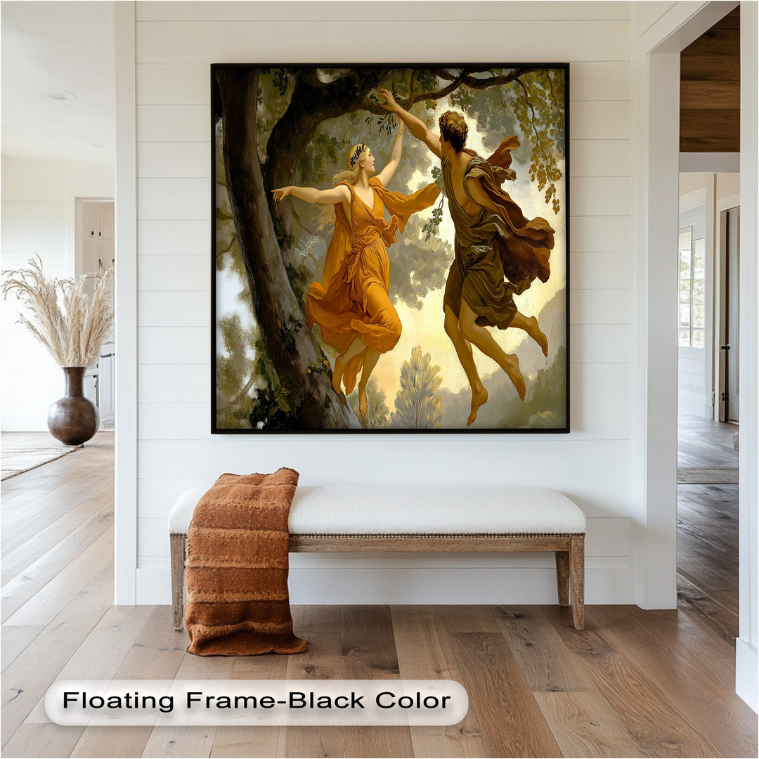 Dem Schicksal nachjagen – Apollo und Daphne, Renaissance-Akt-Ölgemälde