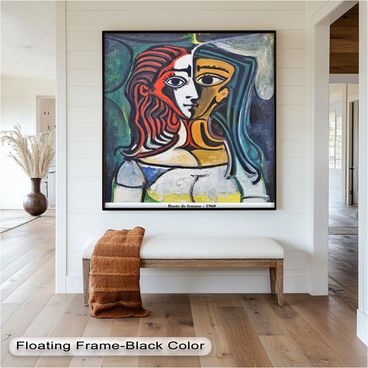 Dual Gaze – Buste de Femme Inspired Picasso Oil Painting