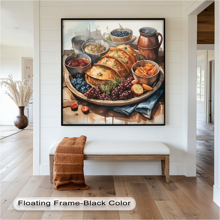 Frisch gebackenes Gebäck und Obststillleben - Food Painting