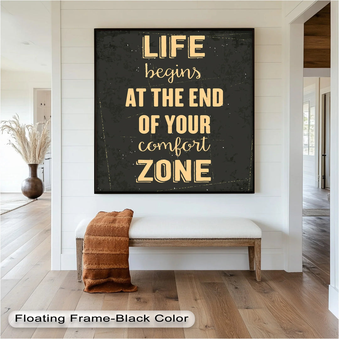 Life Begins at the End – Motivational Oil Painting - MyPhotoStation