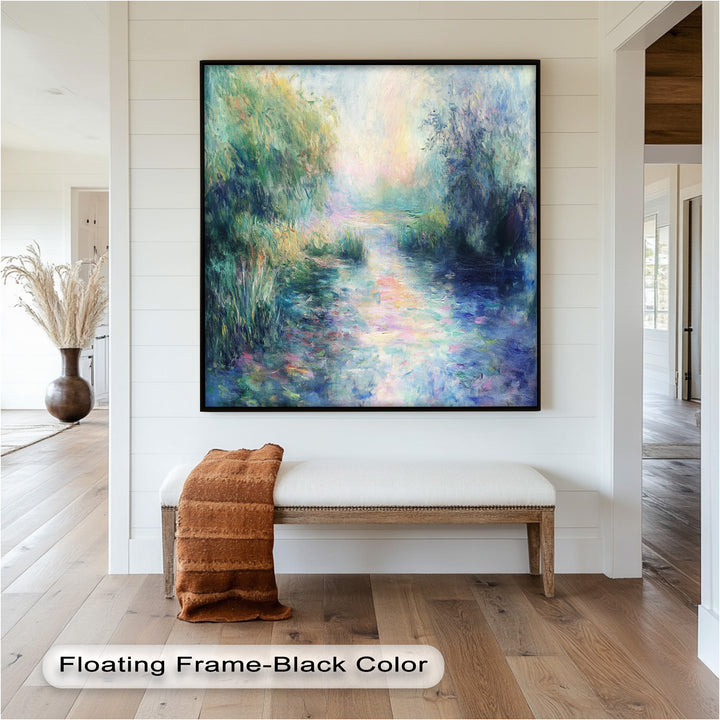 Whispering Riverbank at Dusk – Impressionist Landscape Oil Painting