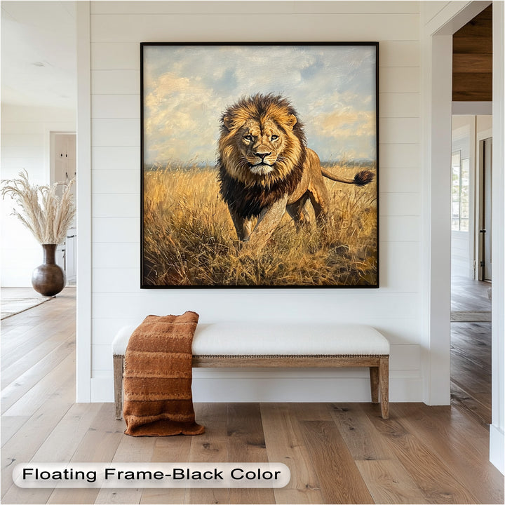 King of the Savannah – Animal Oil Painting