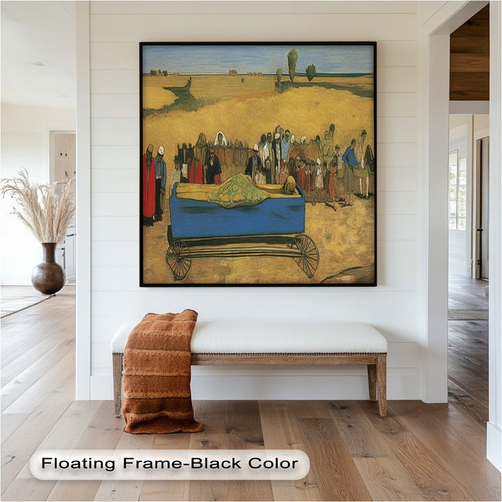 The Funeral Procession – Symbolic Historic Oil Painting