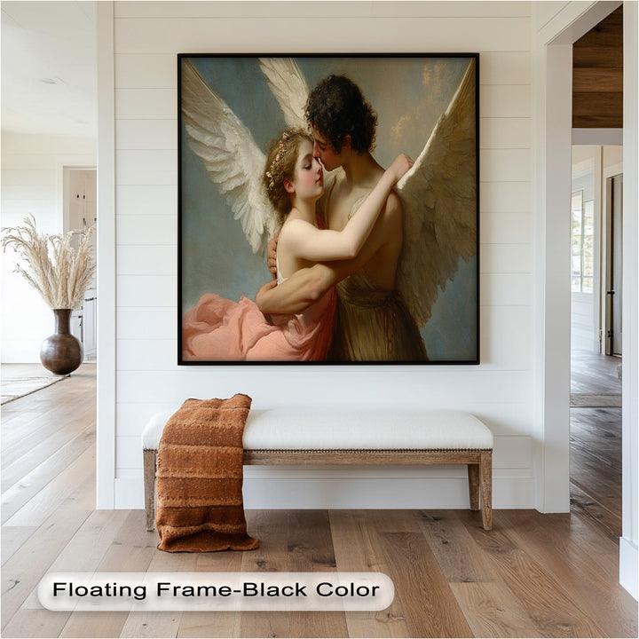 Heavenly Embrace – Cupid and Psyche Renaissance Love Oil Painting