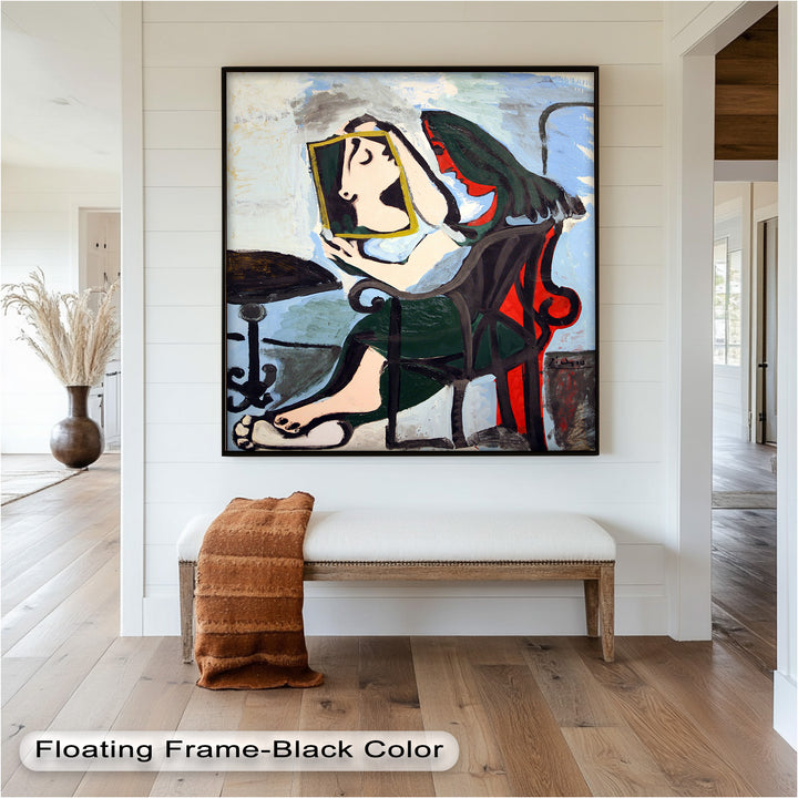 Reflexionen im Rahmen – Kubistisches Spiegelporträt Picasso Ölgemälde