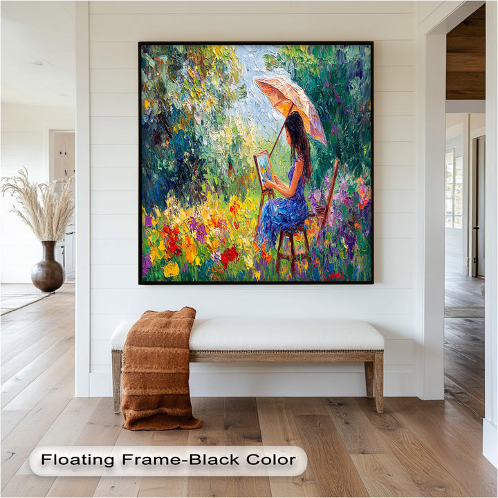 Colorful Garden Scene – Impressionist Oil Painting