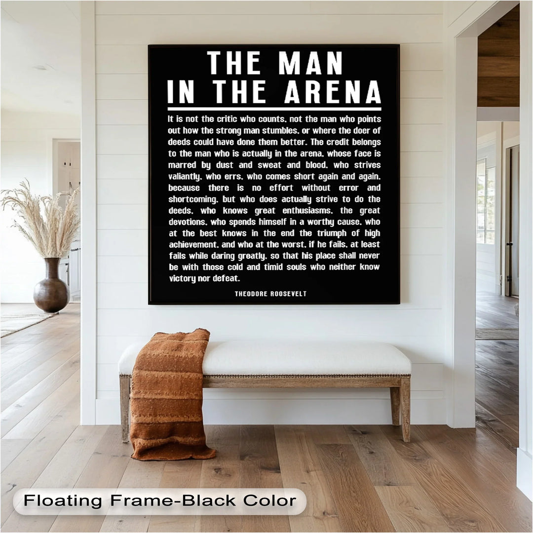 The Man in the Arena – Typography Oil Painting - MyPhotoStation