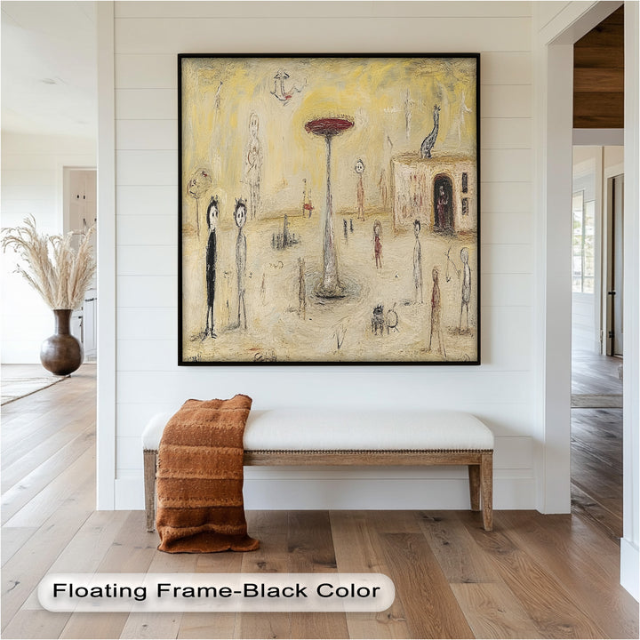 Whispers of the Playground – Dreamlike Surrealist Oil Painting
