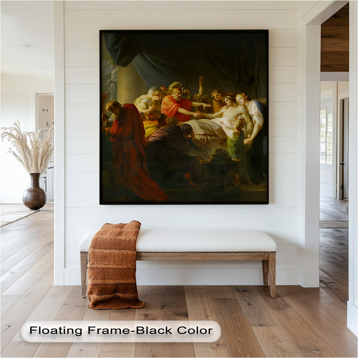 The Death of a Hero – Last Breath of Virtue Classicism Oil Painting