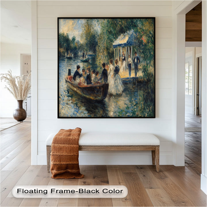 Afternoon Gathering by the River – Impressionist Oil Painting