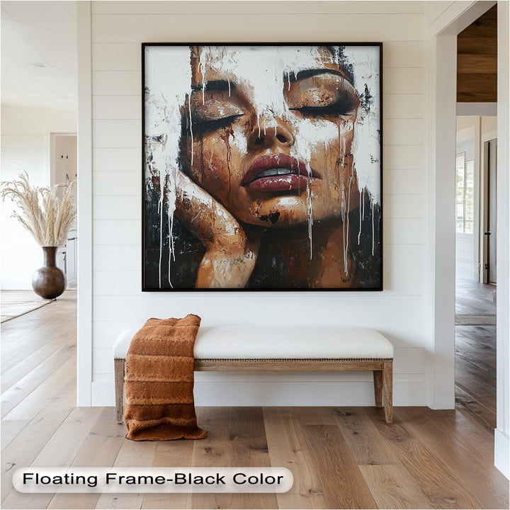 Dripping Silence – Modern Expressionist Abstract Oil Painting